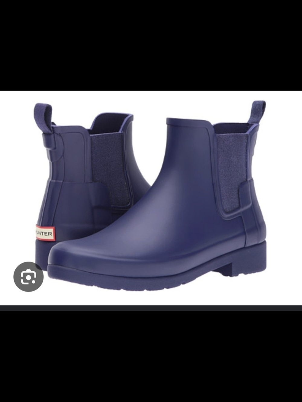 Hunter Women's Chelsea Short Rain Boot in Navy Blue